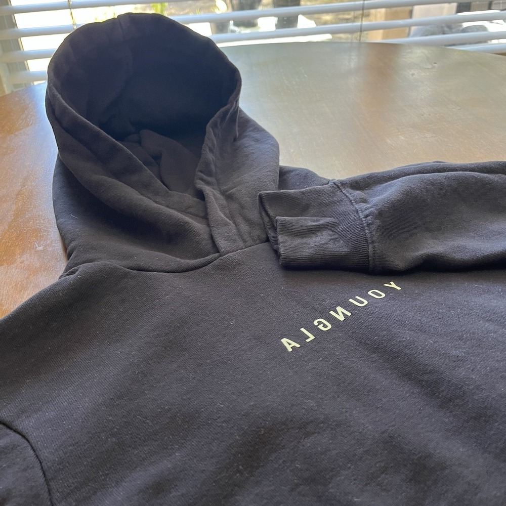 YoungLA Men's Hoodie XL Pullover Black Inspire Pockets Long Sleeve 511